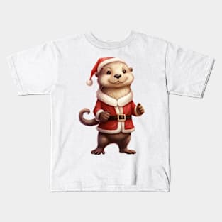 Santa Otter Kids T-Shirt